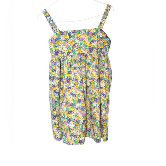 ZARA Floral Cutout Tie Back Mini Dress Above Knee Summer Cottagecore Sundress - Picture 3 of 4